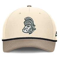 Casquette ajustable Nike Natural Michigan State Spartans Rise Legacy Throwback pour homme avec logo