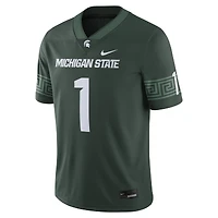 Maillot de match football Nike #1 Michigan State Spartans pour homme, vert