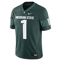 Men's Nike #1 White Michigan State Spartans Game Jersey