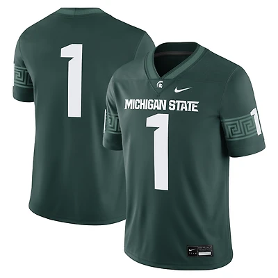 Men's Nike #1 White Michigan State Spartans Game Jersey