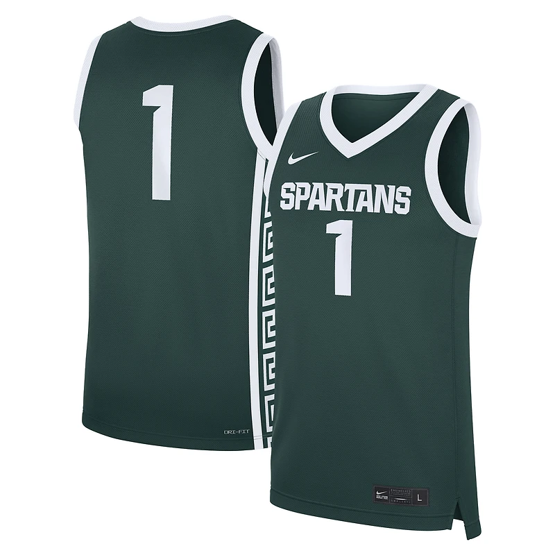 Maillot réplique vert Michigan State Spartans Road #1 Nike pour homme