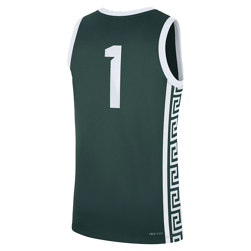 Maillot réplique vert Michigan State Spartans Road #1 Nike pour homme
