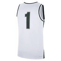Men's Nike #1 White Michigan State Spartans Alternate Replica Basketball Jersey