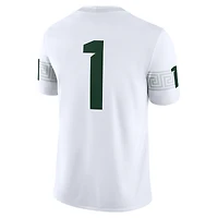 Men's Nike #1 White Michigan State Spartans Game Jersey