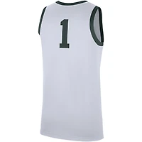 Men's Nike #1 White Michigan State Spartans Replica Jersey