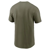 Men's Nike Olive Michigan State Spartans 2024 Military Appreciation Tonal Logo Performance T-Shirt