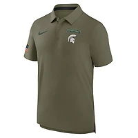 Men's Nike Olive Michigan State Spartans 2024 Military Appreciation Tour Performance Polo