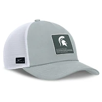 Men's Nike  Silver/White Michigan State Spartans 2025 On-Field Rise Engineered Trucker Adjustable Hat