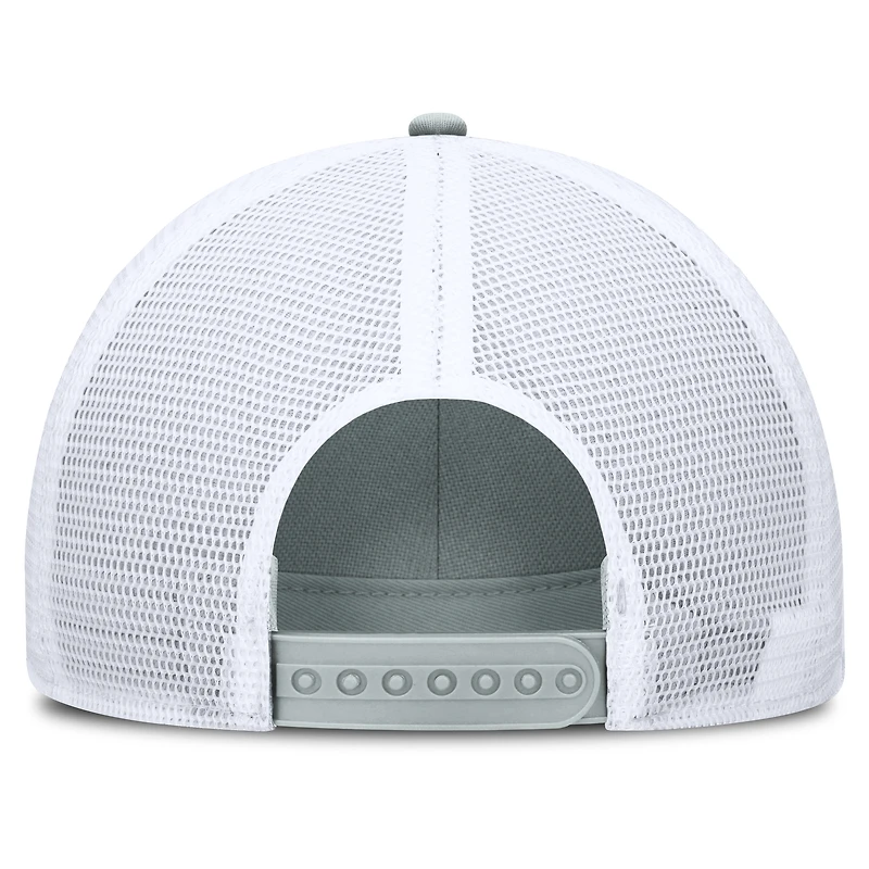 Men's Nike  Silver/White Michigan State Spartans 2025 On-Field Rise Engineered Trucker Adjustable Hat