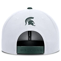 Men's Nike White/Green Michigan State Spartans 2025 On-Field Patch Pro Dri-FIT Snapback Hat