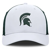Casquette Nike Michigan State Spartans 2025 Sideline Rise Local Performance Flex pour homme, blanche/verte