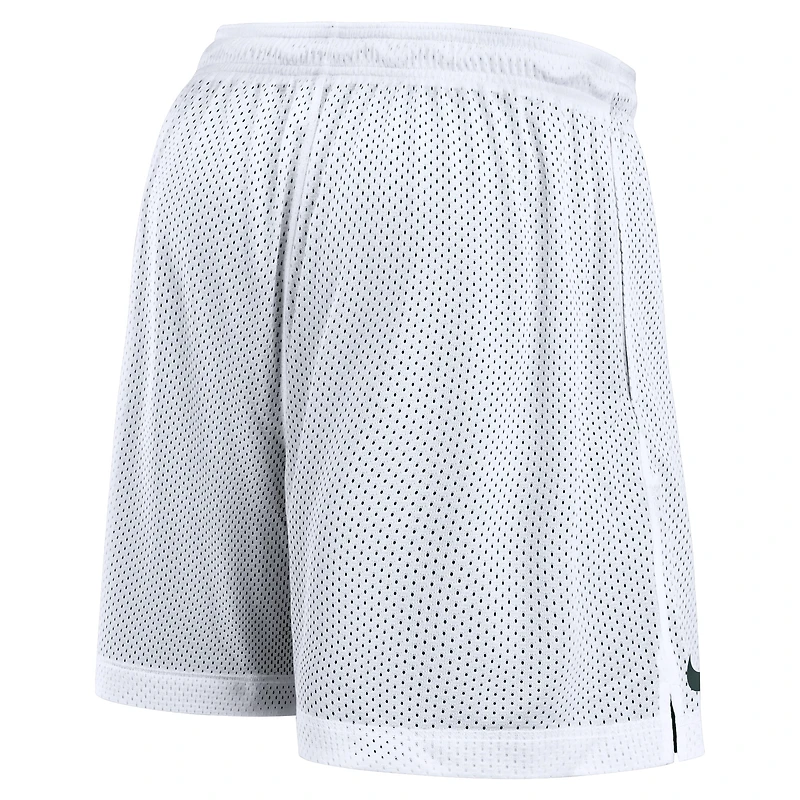 Men's Nike White/Green Michigan State Spartans Primetime Reversible Performance Shorts