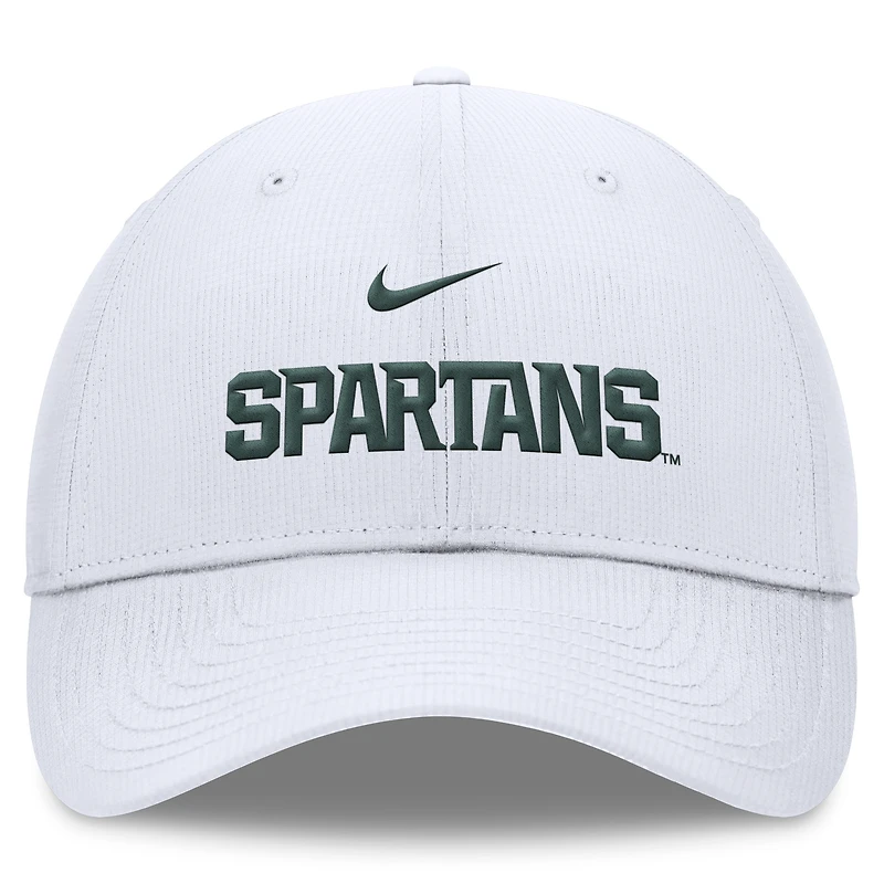 Men's Nike White Michigan State Spartans 2024/25 On-Field Club Performance Adjustable Hat