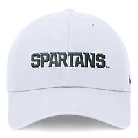 Men's Nike White Michigan State Spartans 2024 On-Field Club Adjustable Hat