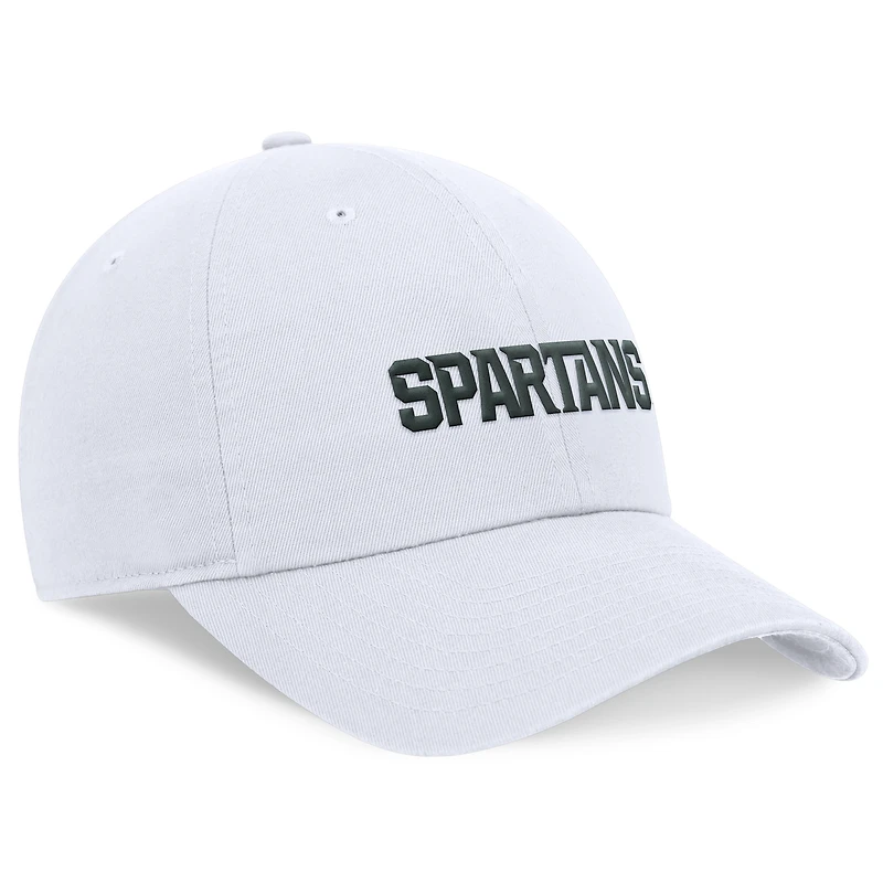 Men's Nike White Michigan State Spartans 2024 On-Field Club Adjustable Hat