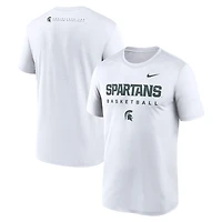 Men's Nike White Michigan State Spartans 2025 Courtside Basketball Legend Dri-FIT T-Shirt