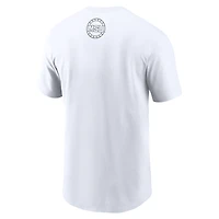T-shirt Nike blanc pour homme des Spartans de l'État du Michigan : « Levez votre bouclier »