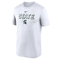 T-shirt Nike blanc Michigan State Spartans 2025 Sideline Legend Dri-FIT pour homme
