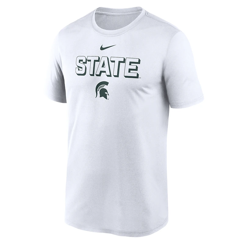 T-shirt Nike blanc Michigan State Spartans 2025 Sideline Legend Dri-FIT pour homme