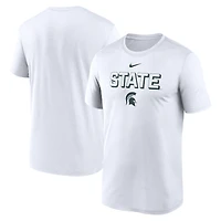 T-shirt Nike blanc Michigan State Spartans 2025 Sideline Legend Dri-FIT pour homme