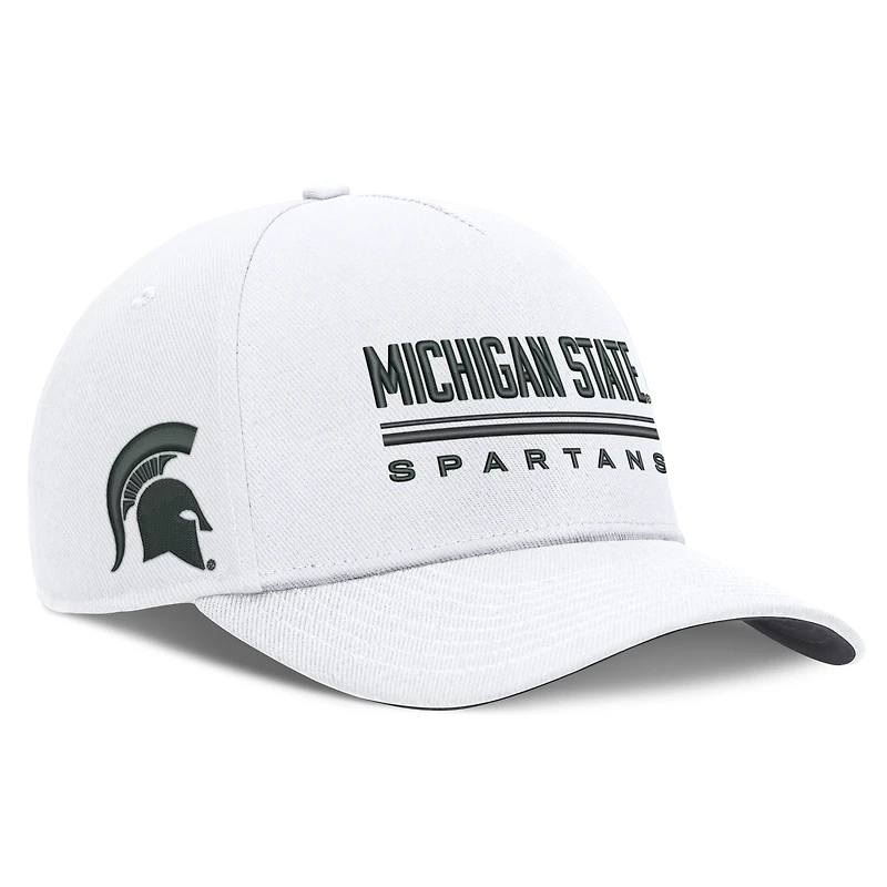 Men's Nike  White Michigan State Spartans 2026 Sideline Dri-FIT Rise Adjustable Hat