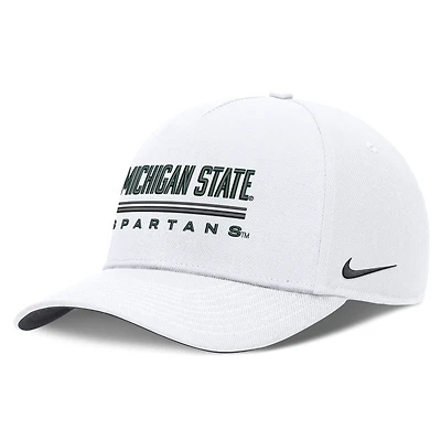 Men's Nike  White Michigan State Spartans 2026 Sideline Dri-FIT Rise Adjustable Hat