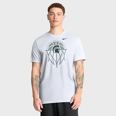 Men's Nike White Michigan State Spartans Basketball Icon Legend Dri-FIT T-Shirt