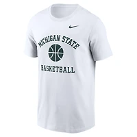 Men's Nike White Michigan State Spartans Basketball Icon T-Shirt