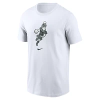 Men's Nike White Michigan State Spartans Basketball Sparty Sport T-Shirt