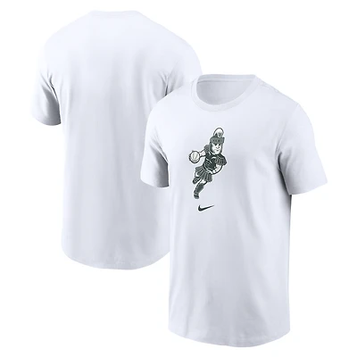 Men's Nike White Michigan State Spartans Basketball Sparty Sport T-Shirt