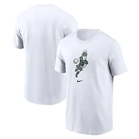 Men's Nike White Michigan State Spartans Basketball Sparty Sport T-Shirt
