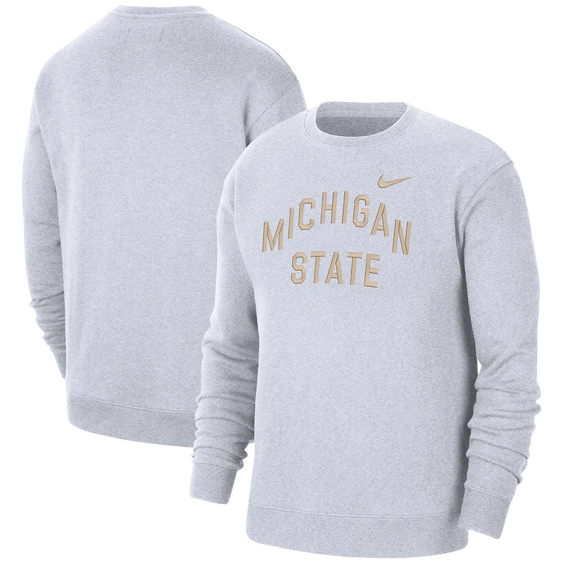 Sweat-shirt à enfiler Nike Michigan State Spartans Campus pour hommes, blanc