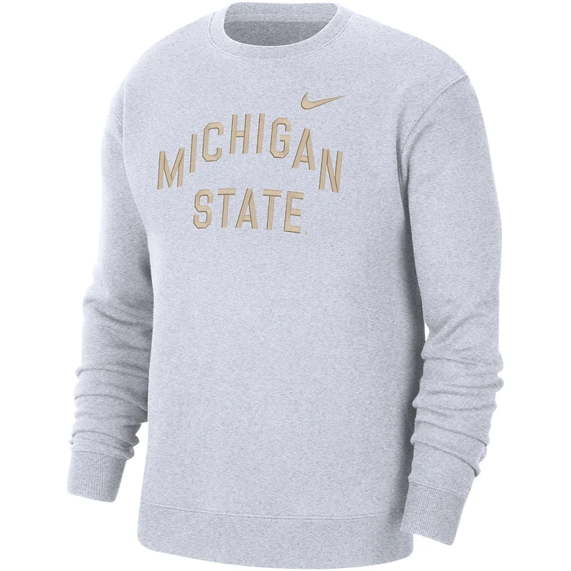 Sweat-shirt à enfiler Nike Michigan State Spartans Campus pour hommes, blanc