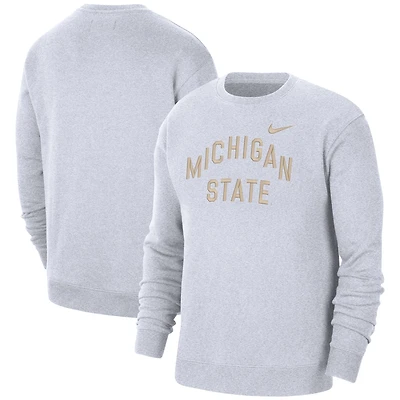 Sweat-shirt à enfiler Nike Michigan State Spartans Campus pour hommes, blanc