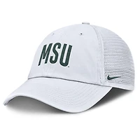 Casquette ajustable Nike blanche Michigan State Spartans Club Campus Trucker pour homme