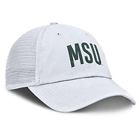 Casquette ajustable Nike blanche Michigan State Spartans Club Campus Trucker pour homme