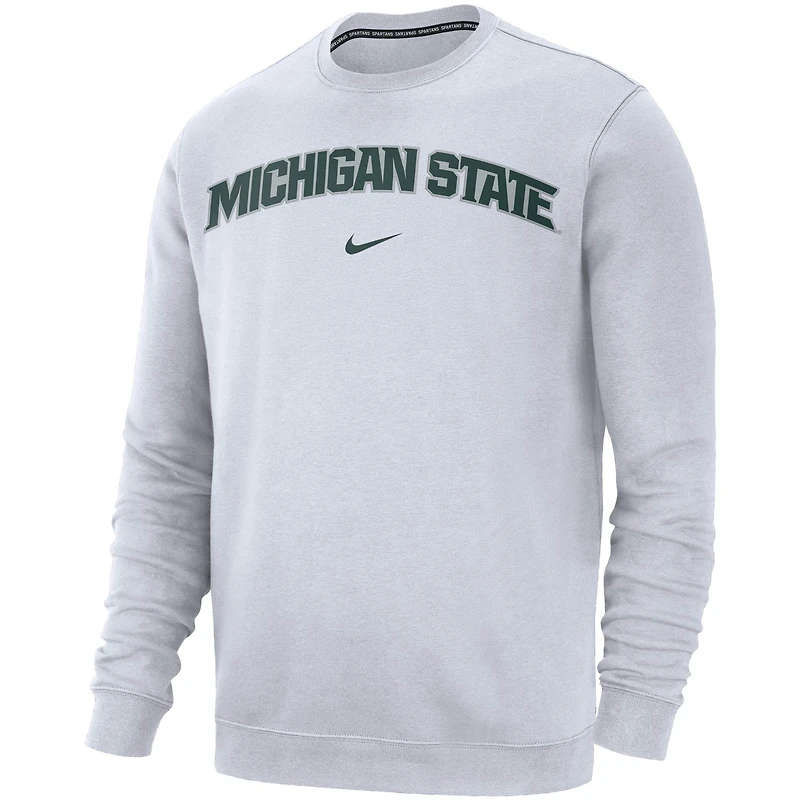 Sweat à capuche Nike Michigan State Spartans Club Fleece pour homme - Blanc