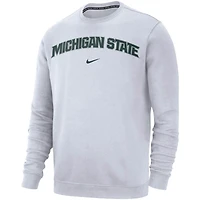 Sweat à capuche Nike Michigan State Spartans Club Fleece pour homme - Blanc
