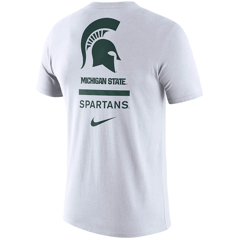 Men's Nike White Michigan State Spartans DNA Logo Performance T-Shirt