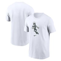 T-shirt de sport Nike blanc Michigan State Spartans pour homme
