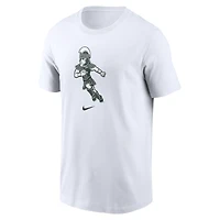 T-shirt de sport Nike blanc Michigan State Spartans pour homme