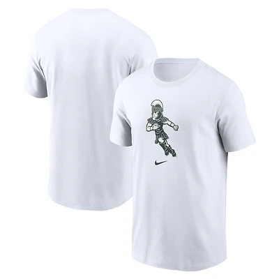 T-shirt de sport Nike blanc Michigan State Spartans pour homme