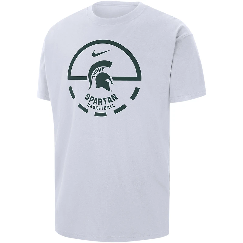 Men's Nike White Michigan State Spartans Free Throw Basketball T-Shirt