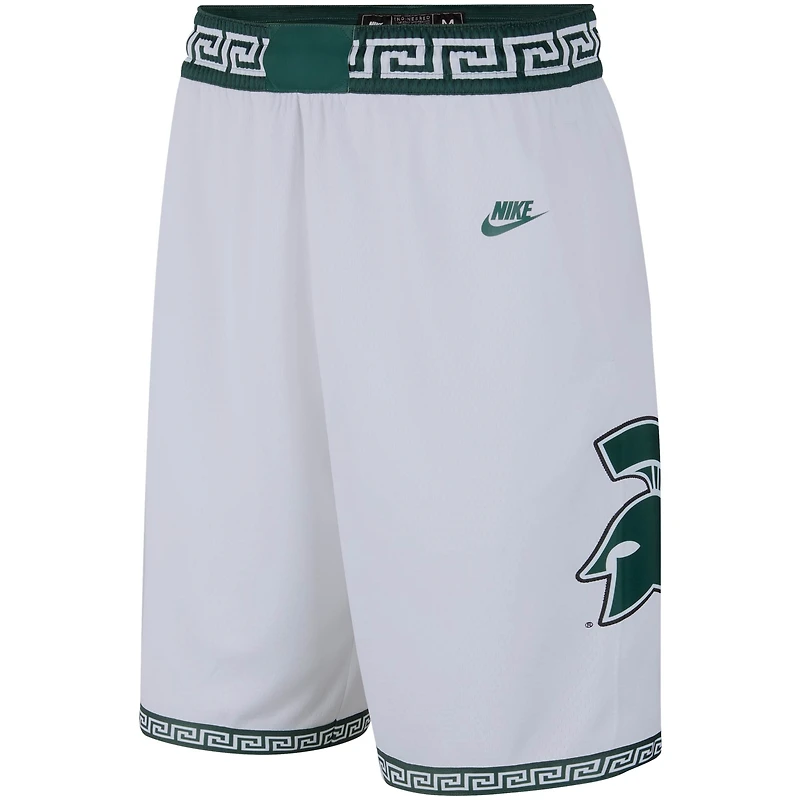 Short de basketball rétro Nike Michigan State Spartans Limited pour homme, blanc