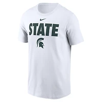 T-shirt Nike pour homme blanc Michigan State Spartans Local Ultimate Chant