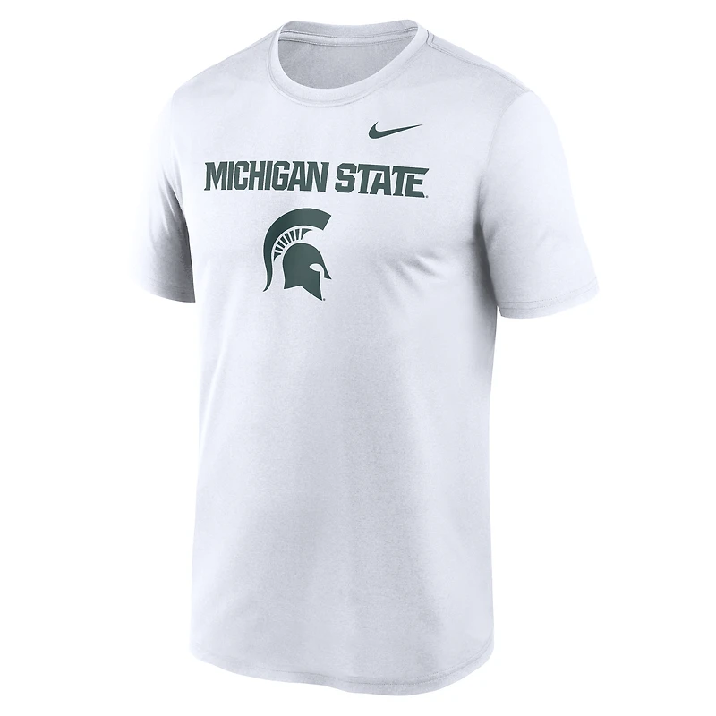 T-shirt Nike blanc Michigan State Spartans Lockup Legend Performance pour homme