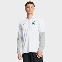 Men's Nike White Michigan State Spartans One Goal Performance Half-Zip Pullover