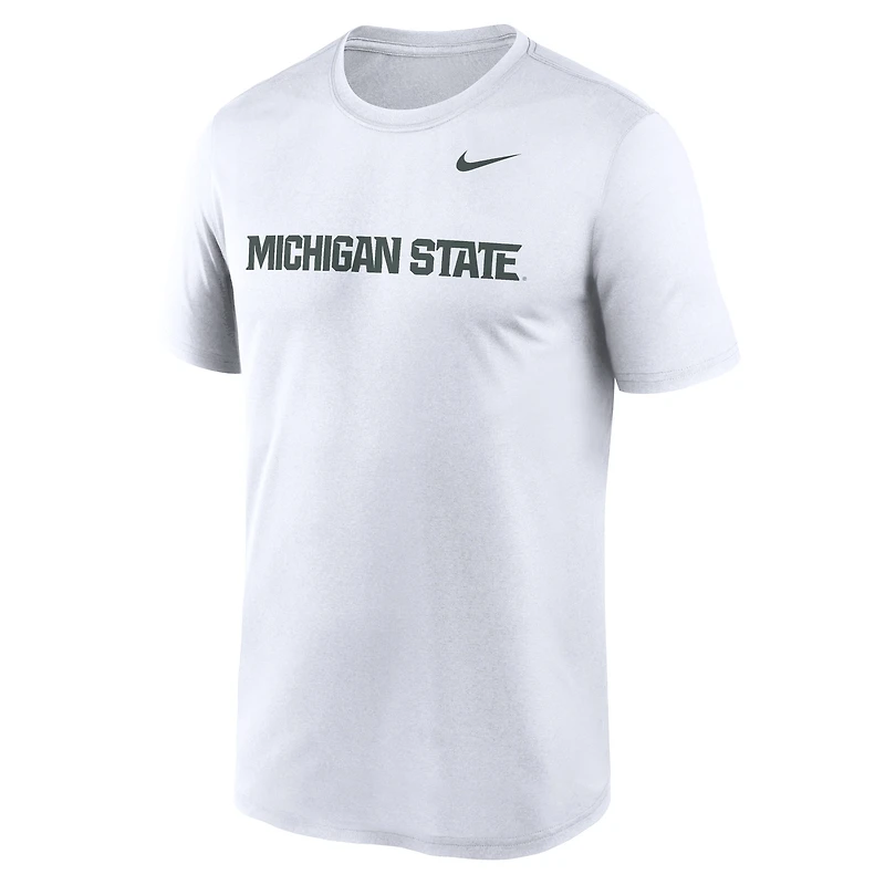 T-shirt Nike blanc Michigan State Spartans Primetime Legend Wordmark pour homme