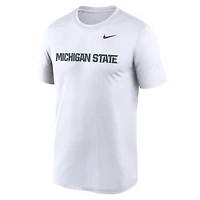 T-shirt Nike blanc Michigan State Spartans Primetime Legend Wordmark pour homme