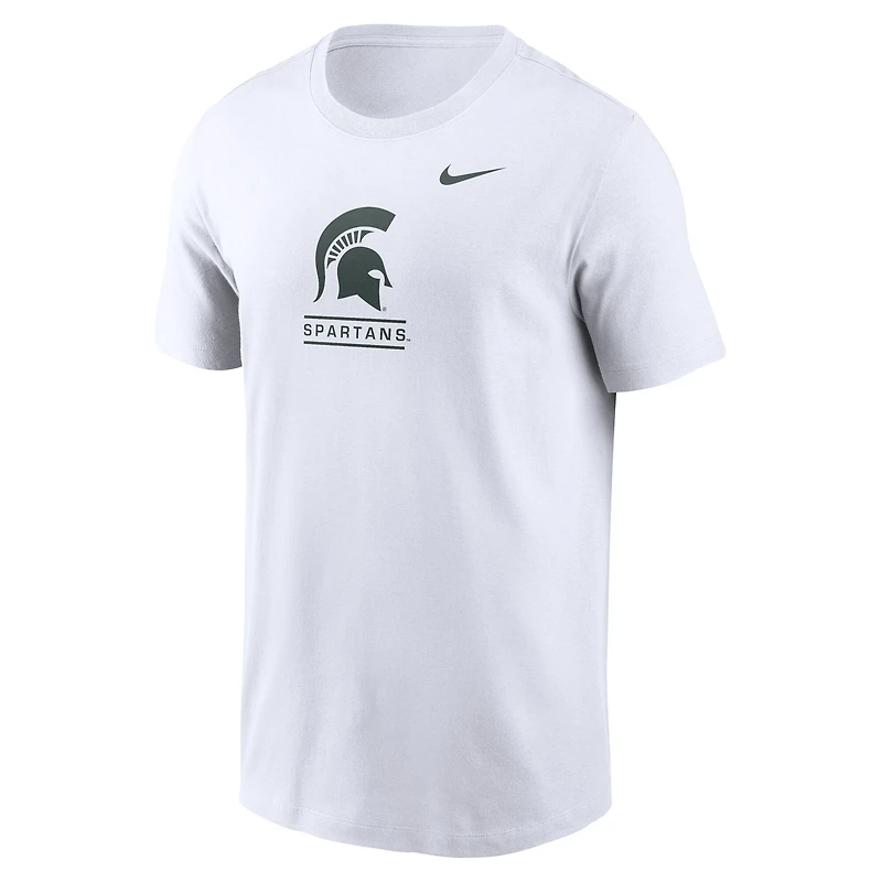 T-shirt Nike blanc pour homme Michigan State Spartans